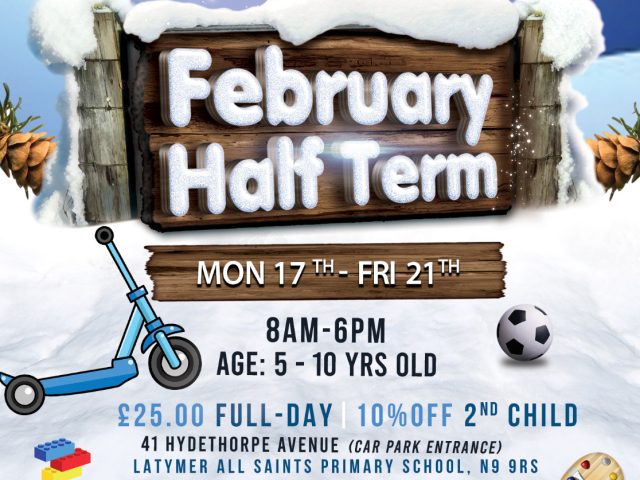 Half Term Dates: 17 – 21 February 2025 – Book Now!